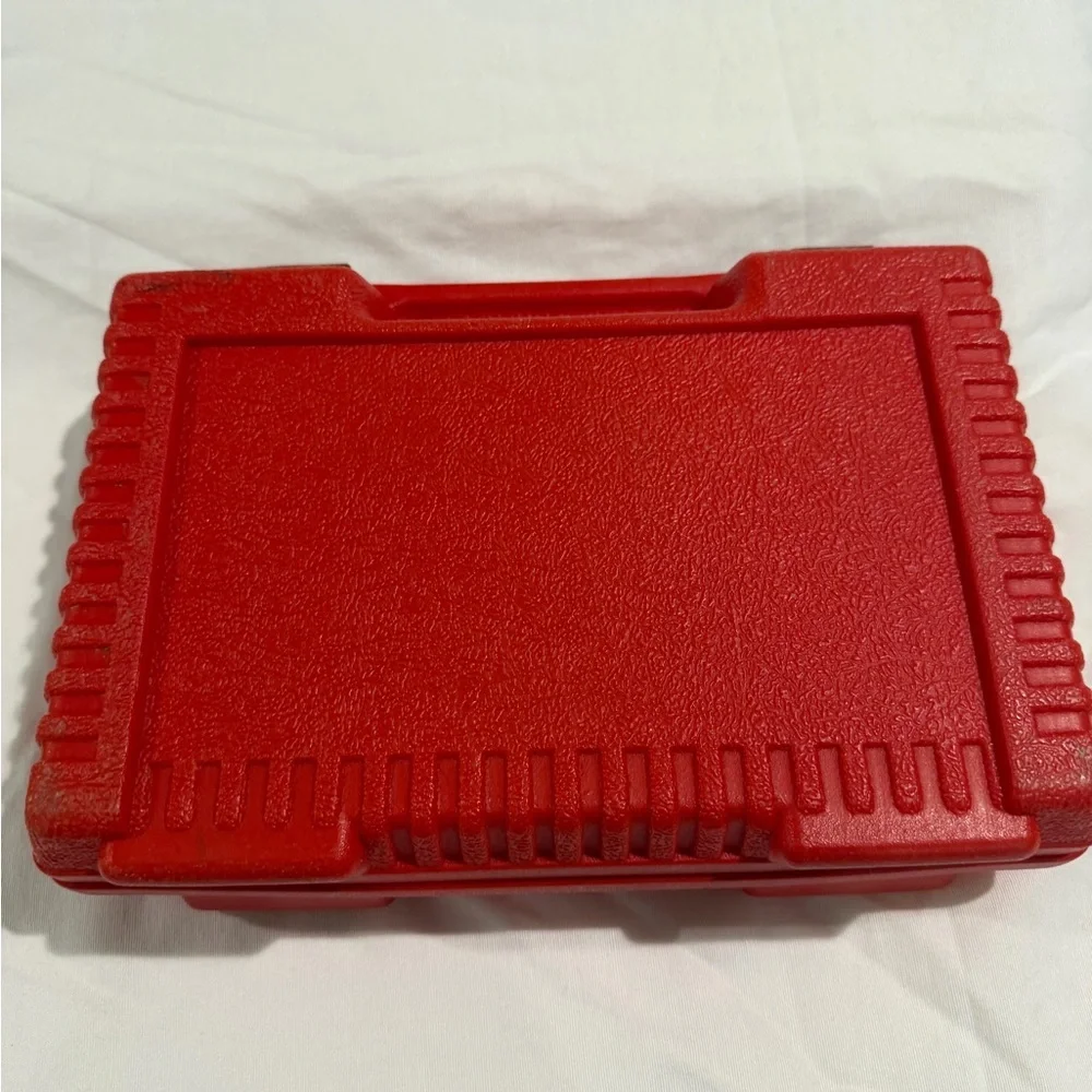 Lego Red Molded Plastic Carry Case Vintage